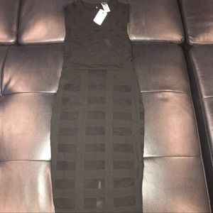 Windsor mesh see through dress midi